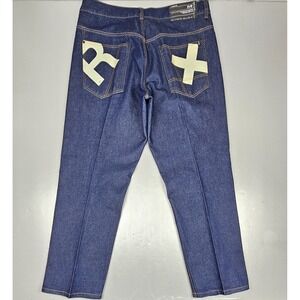 Vintage Roca Wear Jeans Men 40x33 Original‎ Fit Dark Wash Baggy Y2K Logo Hip-Hop
